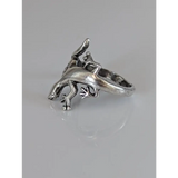 Silver Steed Lizard Ring Adjustable Rings