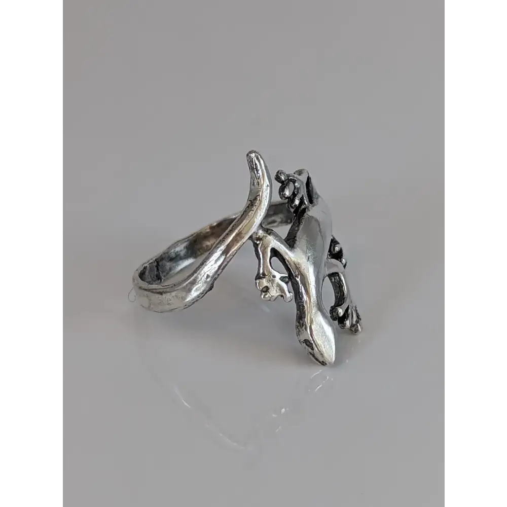 Silver Steed Lizard Ring Adjustable Rings