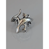 Silver Steed Lizard Ring Adjustable Rings