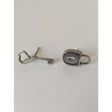 Silver Steed Lock and Key Stud Earrings Earrings