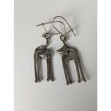 Silver Steed Long Cat Dropped Earrings Earrings