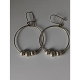 Silver Steed Loop with Buds Dangling Earrings Earrings