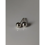 Silver Steed Medium Ball Stud Earrings Earrings