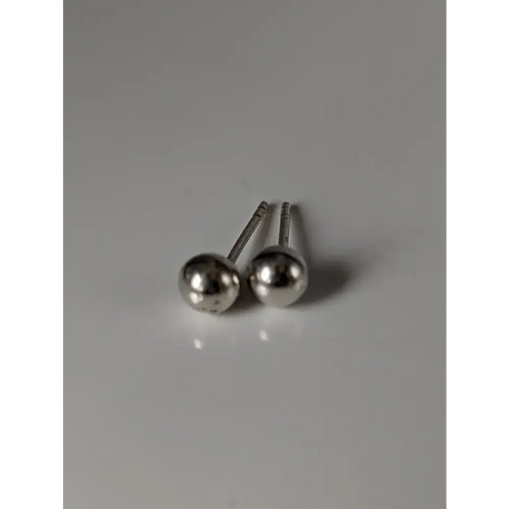 Silver Steed Medium Ball Stud Earrings Earrings