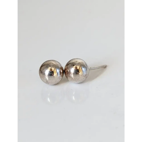 Silver Steed Medium Balls Stud Earrings Earrings