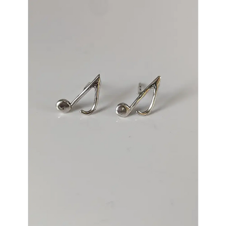 Silver Steed Notes Stud Earrings Earrings
