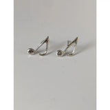Silver steed notes stud earrings with polished finish made of sterling silver perfect for everyday wear