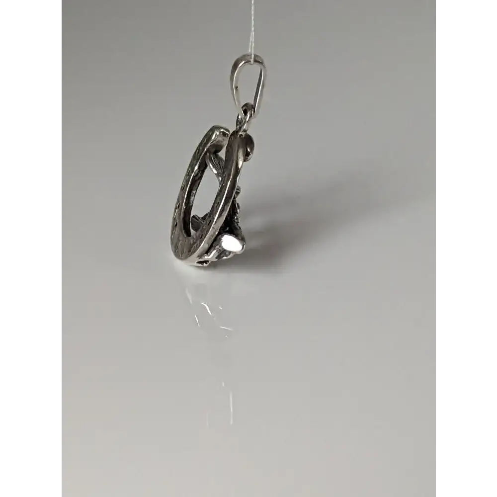 Silver Steed Oak & Horseshoe Silver Pendant Pendant
