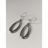 Silver Steed Oval Rope Dropped Earrings Earrings
