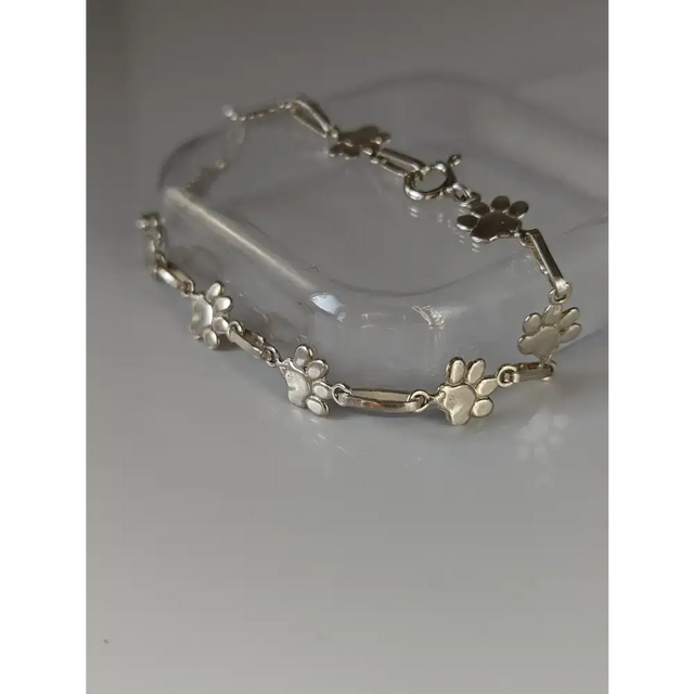 Silver Steed Paw Print Silver Bracelet 17.5cm Bracelets