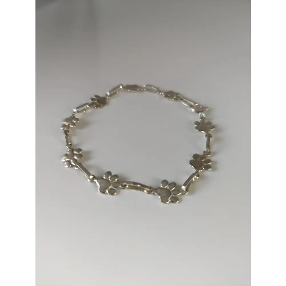 Silver Steed Paw Print Silver Bracelet 17.5cm Bracelets