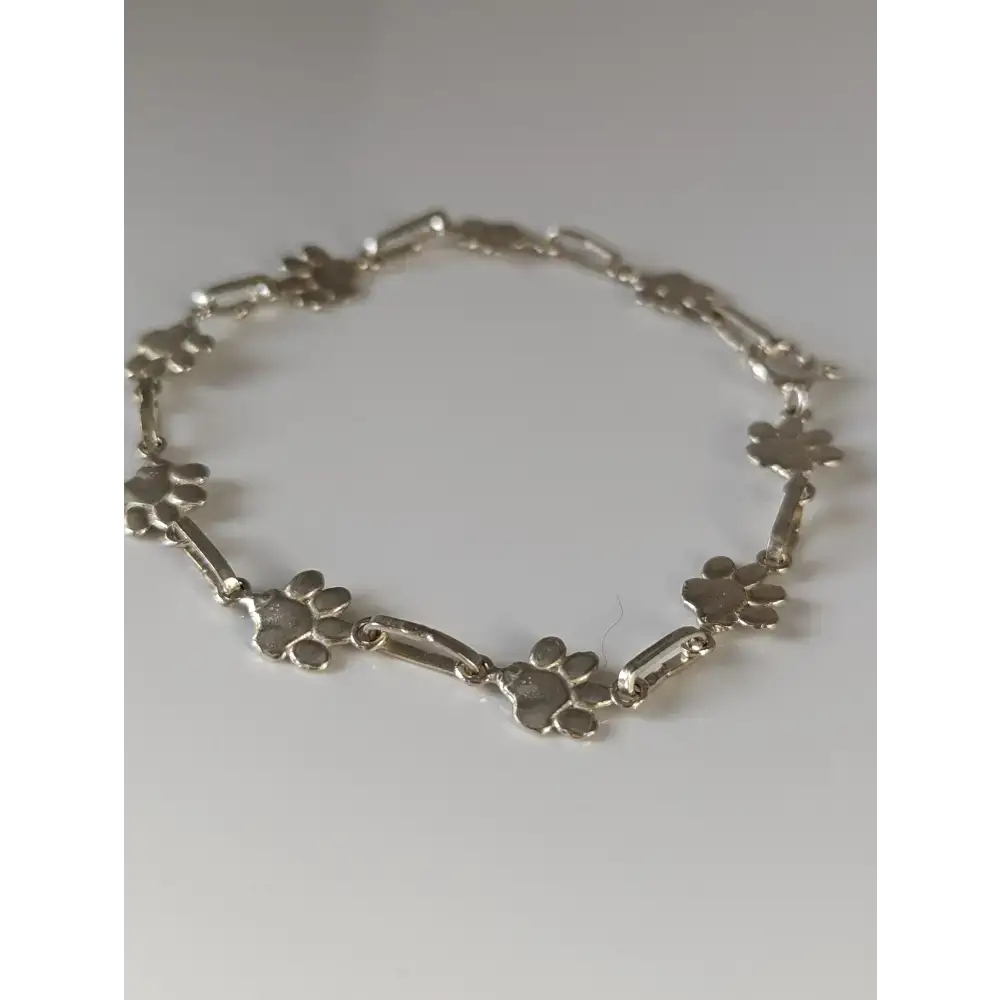 Silver Steed Paw Print Silver Bracelet 17.5cm Bracelets