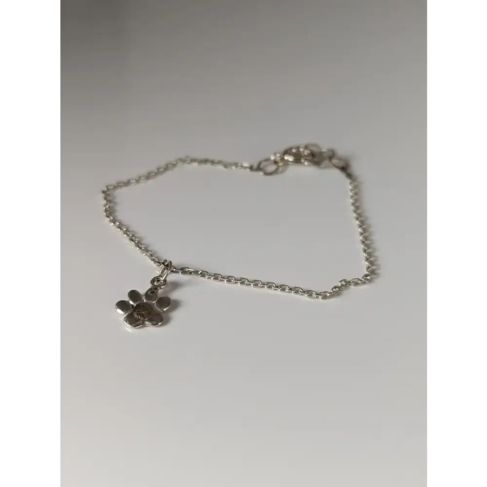 Silver Steed Paw Print Charm Silver Bracelet Bracelets
