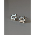 Silver Steed Paw Print Large Silver Stud Earrings Earrings