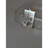 Silver Steed Paw Print Tag Silver Pendant Pendant
