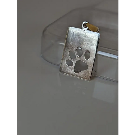 Silver Steed Paw Print Tag Silver Pendant Pendant