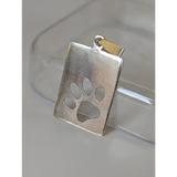 Silver Steed Paw Print Tag Silver Pendant Pendant