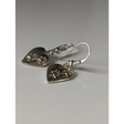 Silver Steed Paws on Heart Silver Dropped Earrings Earrings