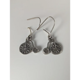 Silver Steed Penny Farthing Bike Dropped Earrings Earrings