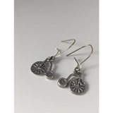 Silver Steed Penny Farthing Bike Dropped Earrings Earrings