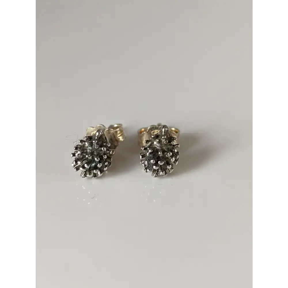 Silver Steed Pine Cone Stud Earrings Earrings