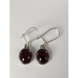 Silver Steed Purple Crystal Dropped Earrings Earrings