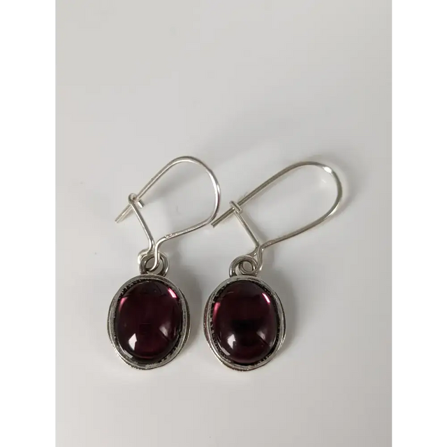 Silver Steed Purple Crystal Dropped Earrings Earrings