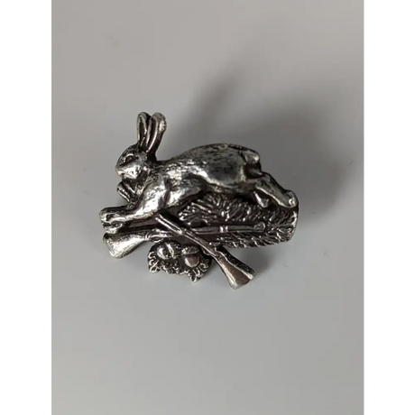 Silver Steed Rabbit Hunting Silver Pin Pin