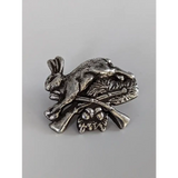 Silver Steed Rabbit Hunting Silver Pin Pin