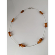 Silver Steed Real Amber Bead Necklace Necklaces