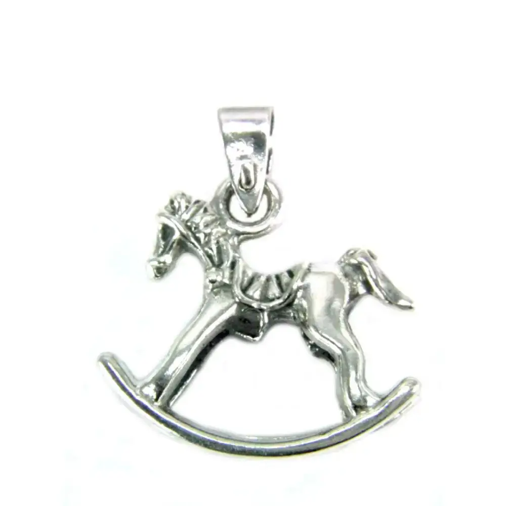 Silver Steed Rocking Horse Silver Pendant Pendant