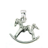 Silver Steed Rocking Horse Silver Pendant Pendant