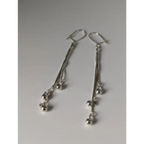 Silver Steed Rope & Ball Dropped Earrings Earrings