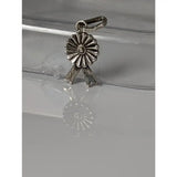 Silver steed rosette silver pendant with a silver-colored metallic rosette silver pendant charm and sunburst design
