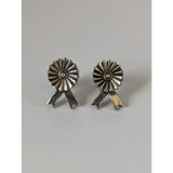 Silver Steed Rosette Stud Earrings Earrings