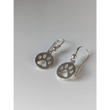 Silver Steed Round Paw Print Tag Silver Dropped Earrings Earrings