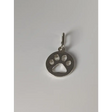 Silver Steed Round Paw Print Tag Silver Pendant Pendant
