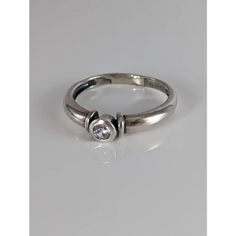 Silver Steed Silver Round Zirconia Ring G Rings