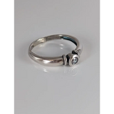 Silver Steed Silver Round Zirconia Ring G Rings