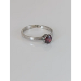 Silver Steed Silver Ruby Zirconia Ring G Rings
