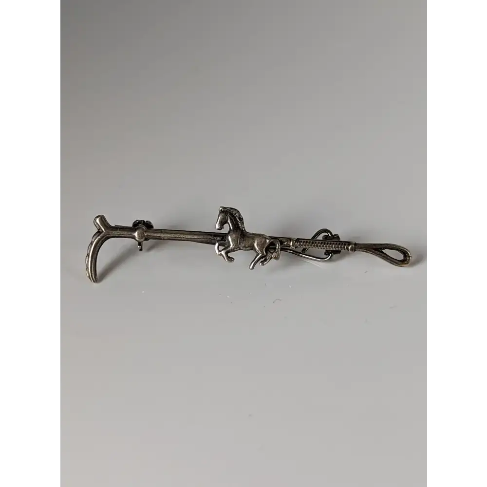 Silver Steed Running Horse Brooch / Stock Tie Pin Left Brooches