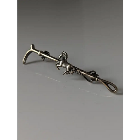 Silver Steed Running Horse Brooch / Stock Tie Pin Left Brooches