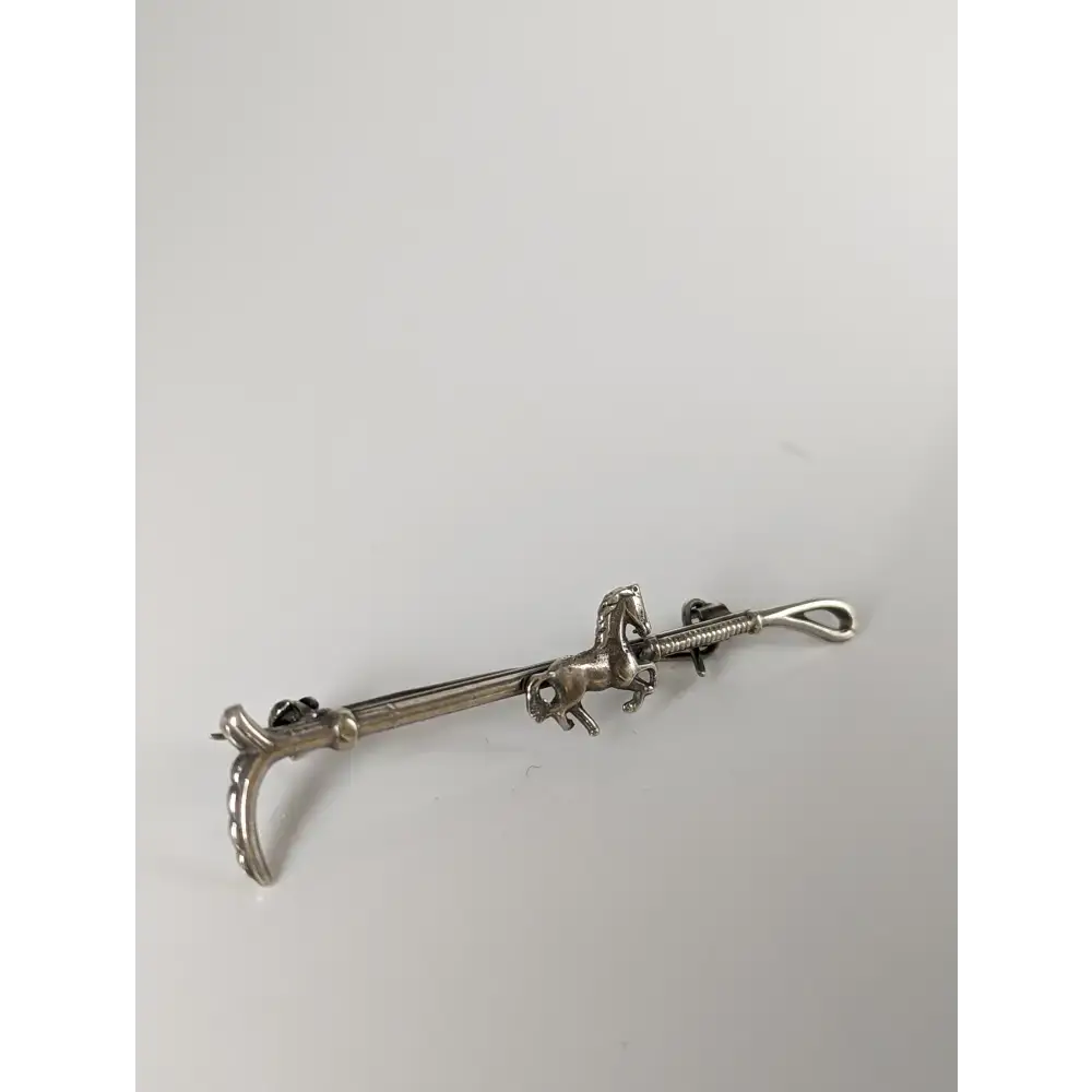 Silver Steed Running Horse Brooch / Stock Tie Pin Right Brooches