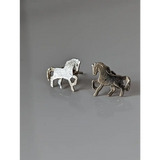 Silver Steed Running Horse Stud Earrings Earrings