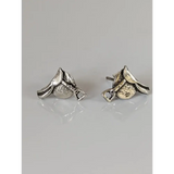 Silver Steed Silver Saddle Stud Earrings 