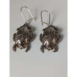 Silver Steed Scarab Dropped Earrings Earrings