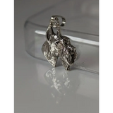 Silver Steed Schnauzer Head Silver Pendant Pendant