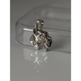 Silver steed schnauzer head silver pendant with high-polished chain featuring detailed great dane head in silver