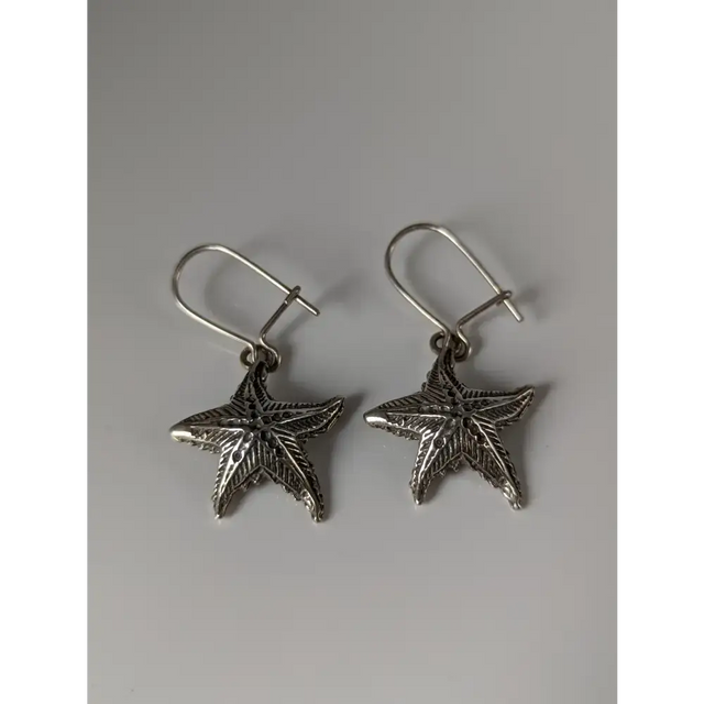 Silver Steed Sea Star Dropped Earrings Earrings
