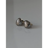 Silver Steed Shell Stud Earrings Earrings